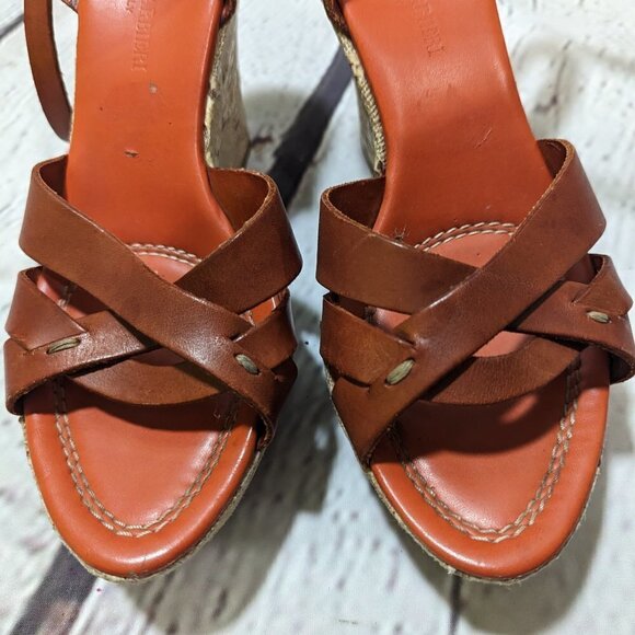 FRANCO BARBIERI Leather Ankle Strap Wedge Sandals Snakeskin 8 - Picture 6 of 13